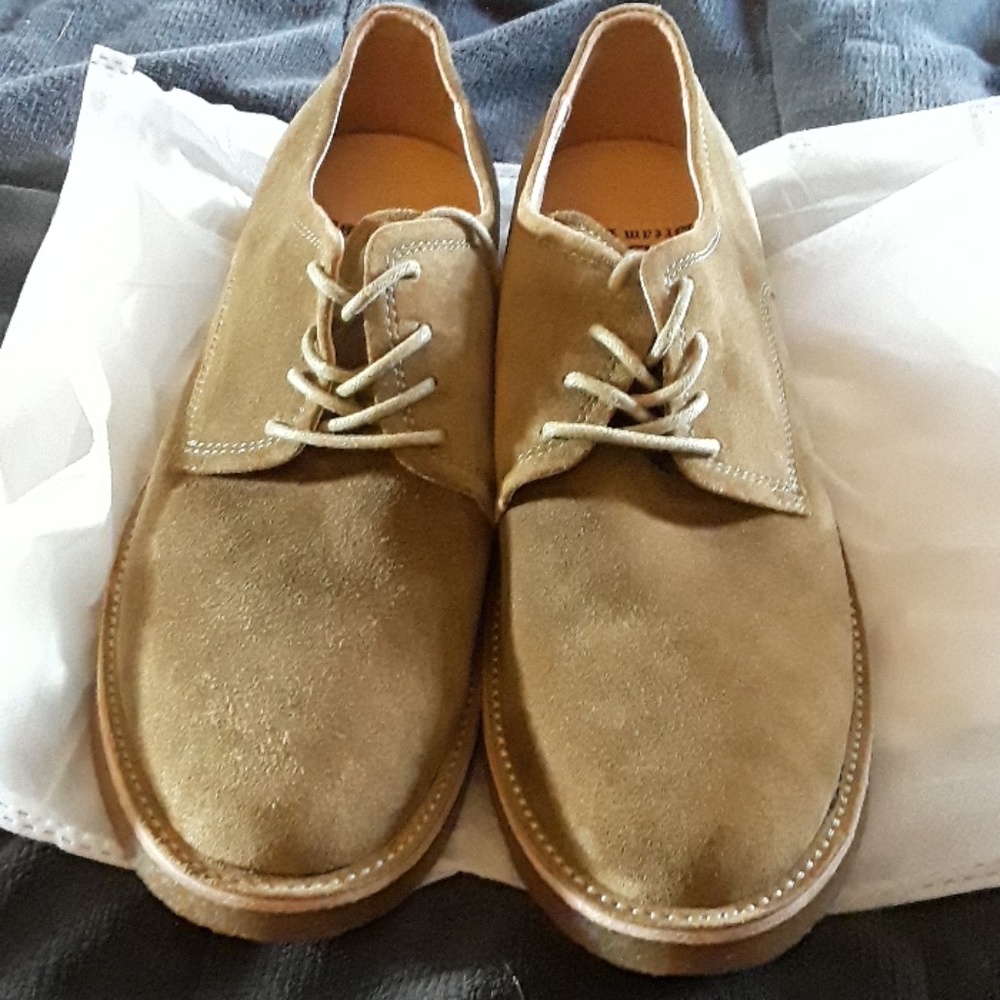 Nubuck tan men's shoes size 8